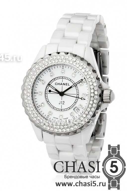 Копия часов Chanel J12 Diamonds White (00916)