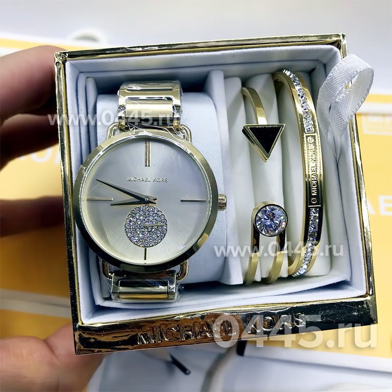 Копия часов Michael Kors - подарочный набор с браслетом (10240), купить по цене 8 900 руб.